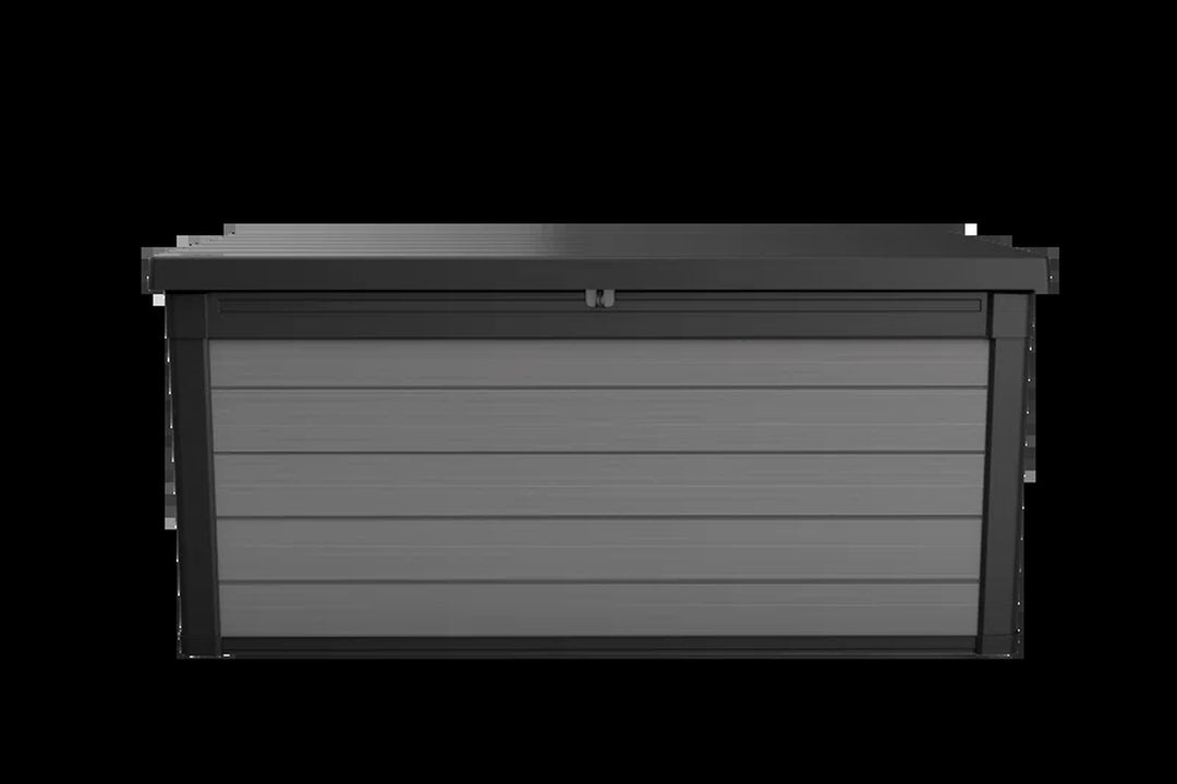 Premier 150 Gallon Durable Resin Outdoor Storage and Organization Deck Box Ideal for Garden Patio Furniture and Supplies, Grey