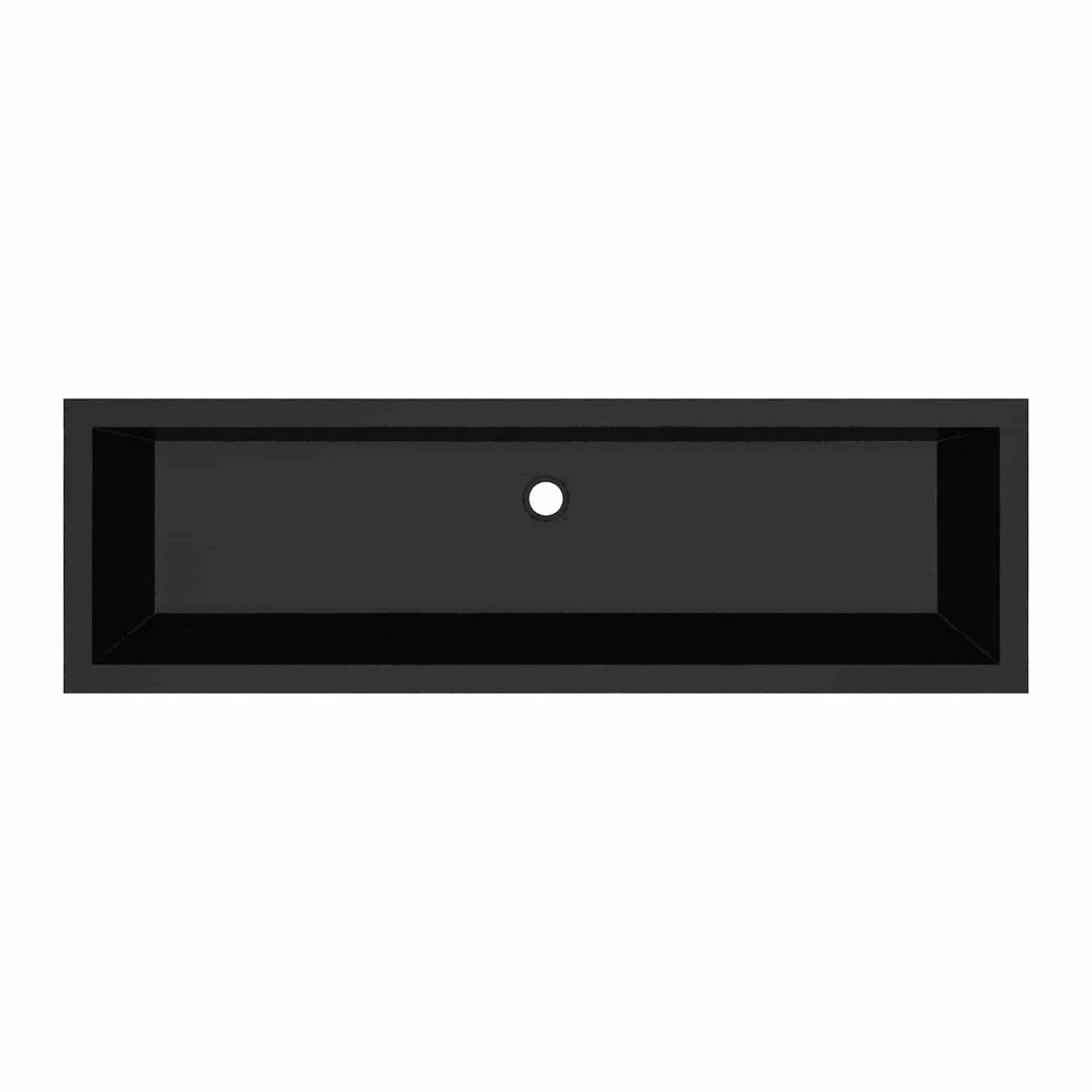 Arcata Nativestone Concrete Undermount Trough Bathroom Sink