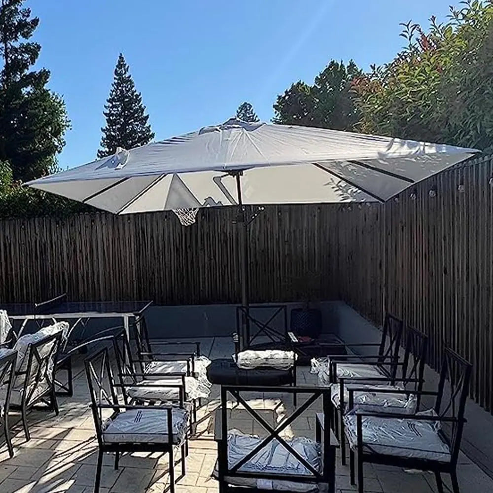 9 Ft Square 360 Degree Rotation Patio Cantilever Umbrella