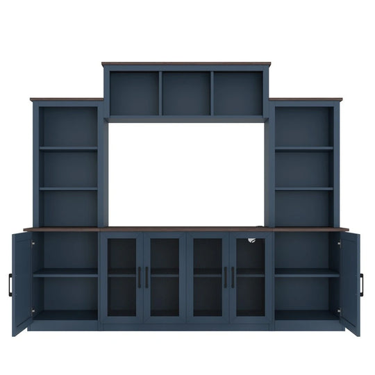 Wall Entertainment Center with Charging Station and USB Charging for Tvs