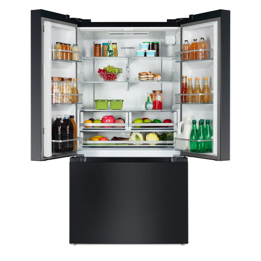 36 In. Vista Collection 27.4 Cu. Ft. French Door Refrigerator, Freezer Drawer, Water Dispenser, Ice Maker, Matte Black