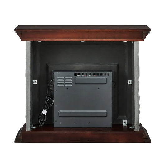 40 In. Faux Stone Freestanding Electric Fireplace - 40" in Width
