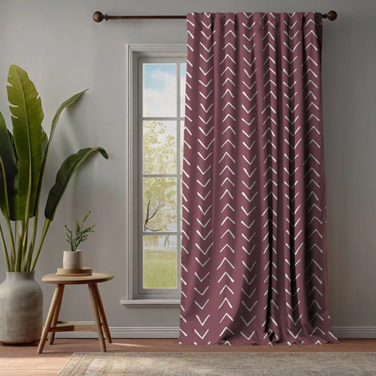 Boho Design Room Lined Decorative Single Panel Curtain