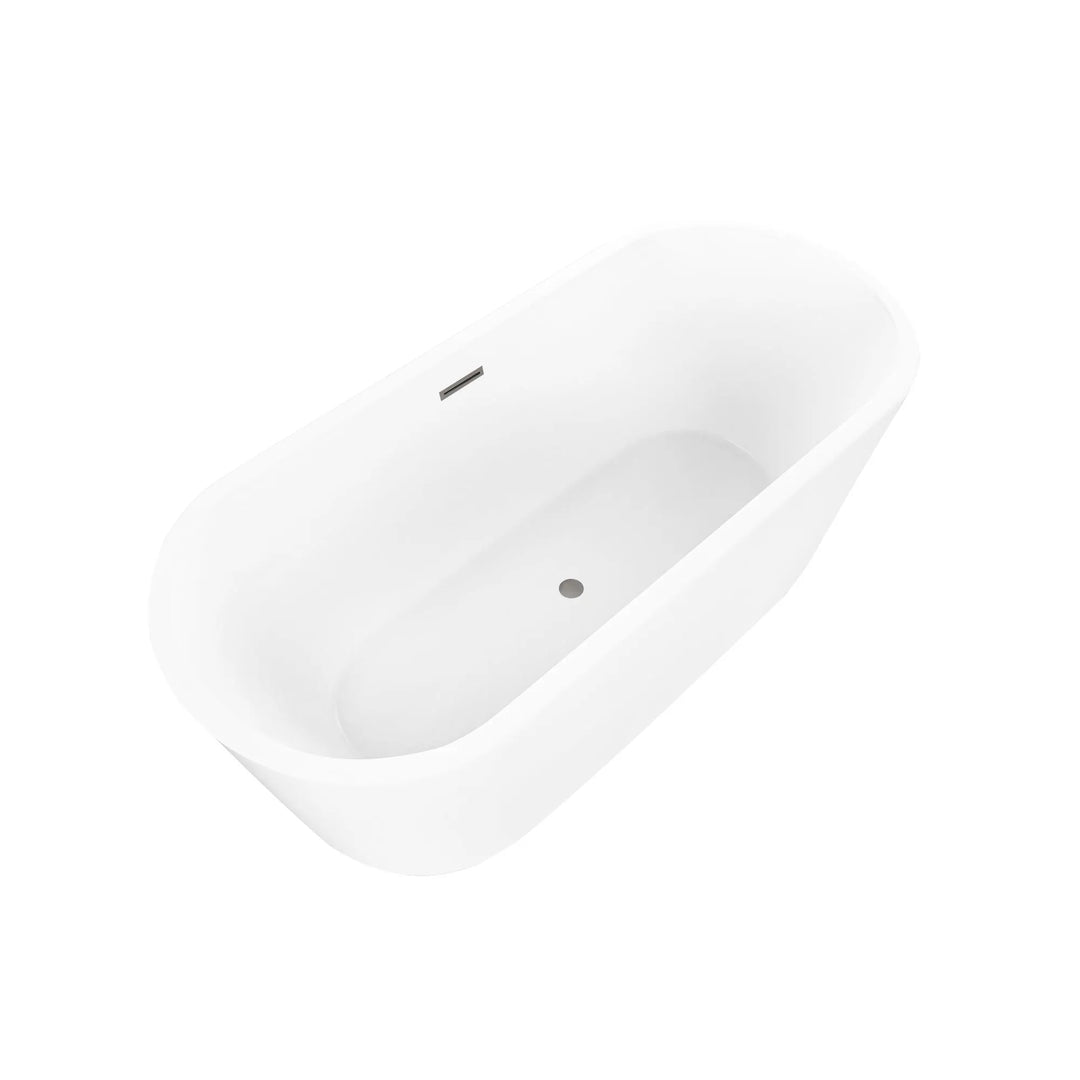 54" Acrylic Freestanding Soaking Bathtub