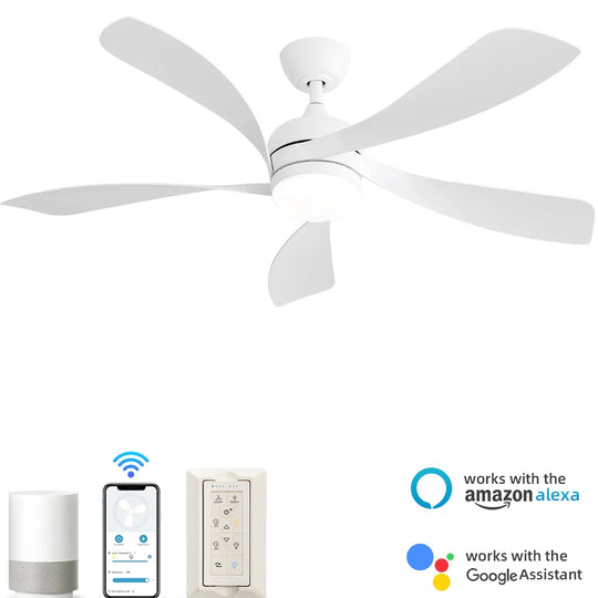 Sofucor 45/52 Inch Ceiling Fan with Remote & Lights Quiet DC Motor 5 Blade High CFM Modern Fan