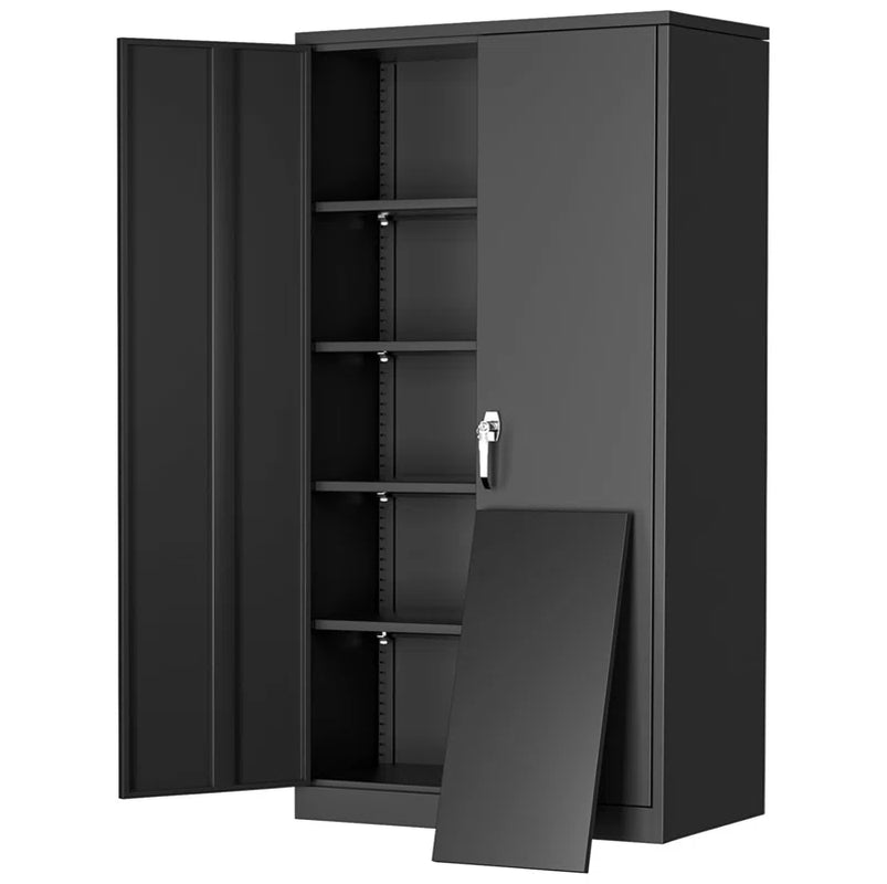 Metal Garage Storage Cabinets ( 72'' H X 36'' W X 18'' D ) with 4 Adjustable Shelves and Lockable Doors