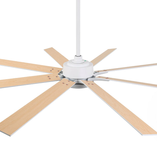 65-Inch Modern Reversible Dimmable Large Ceiling Fan with Light and Remote
