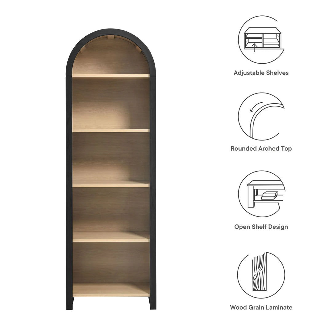 Evie Arched Bookcase Display Cabinet