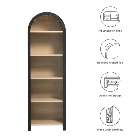 Evie Arched Bookcase Display Cabinet