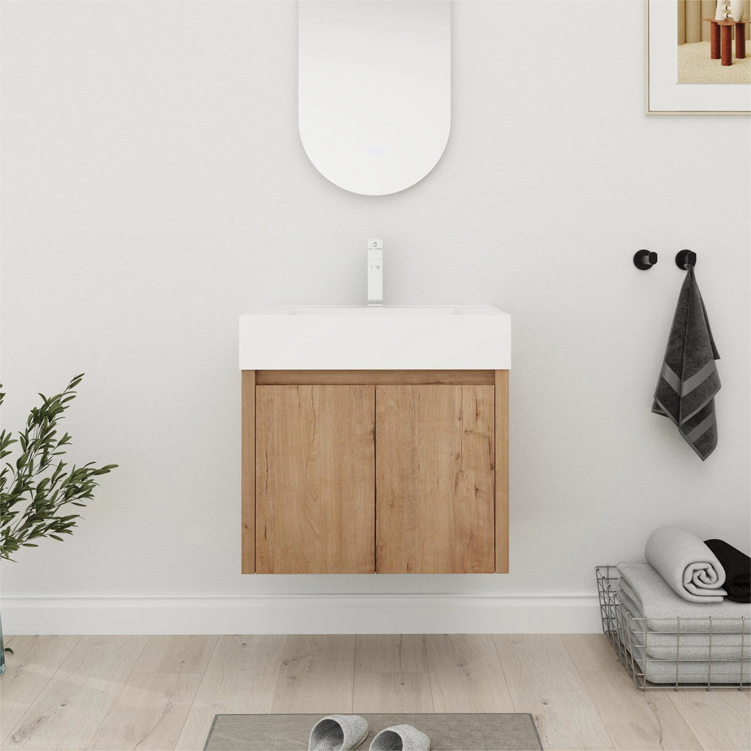 Bathroom Vanity with Sink in 24/30/36 Inch, Floating Bathroom Vanity with Soft Close Door
