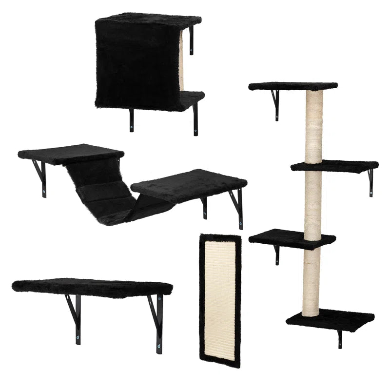 Wall-Mounted Cat Tree Shelves