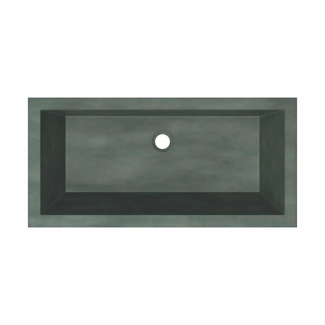 Arcata Nativestone Concrete Undermount Trough Bathroom Sink
