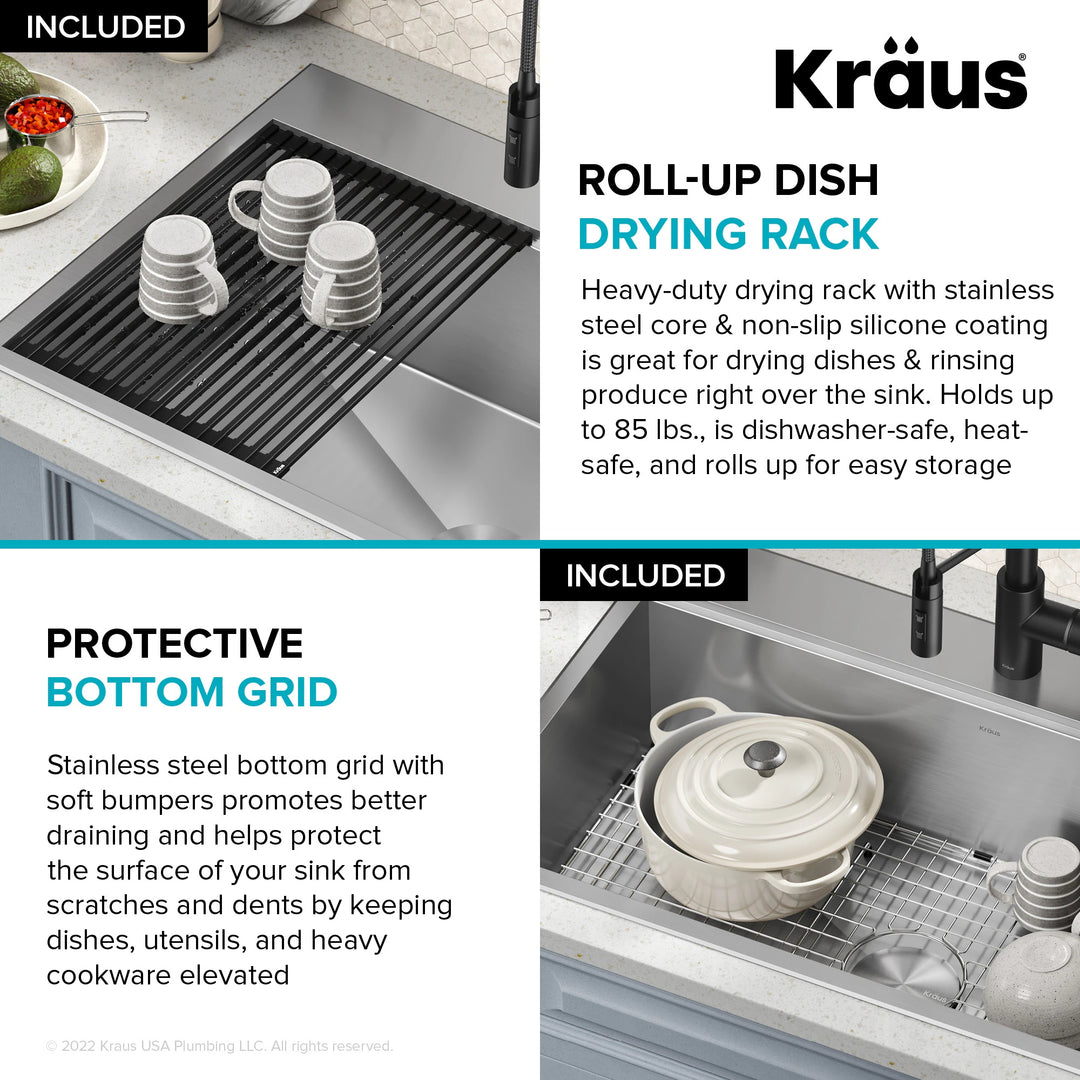 Kore Workstation Drop-In Stainless Steel Kitchen Sink
