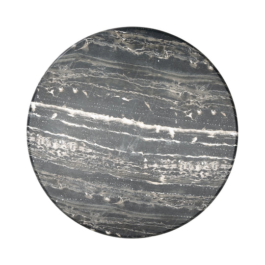 Maddox Single round Coffee Table Stone Marble Effect