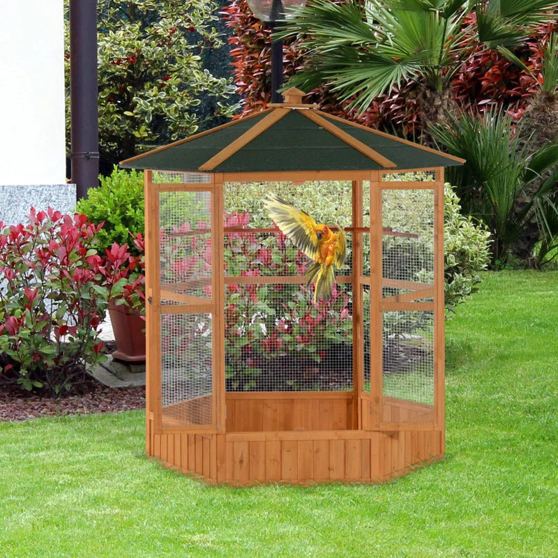 Fielding 65" Pointed Top Flight Cage with Perch