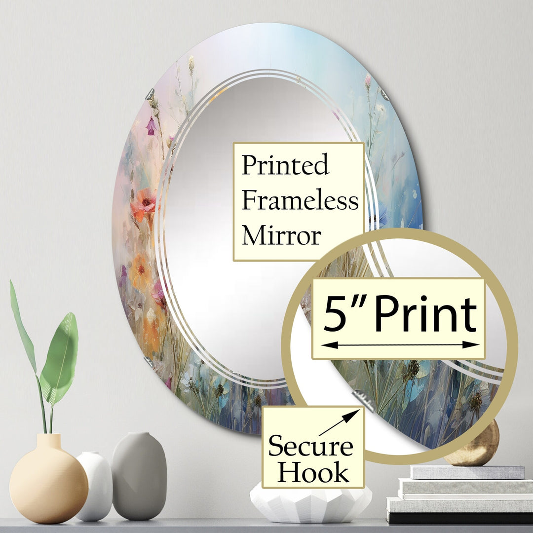 Designart "Wildflowers Blossoming Dreams" Floral Modern Wall Mirror