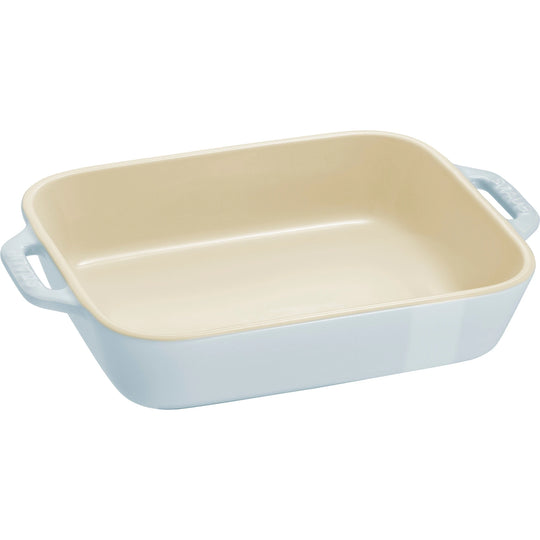 Ceramic 2-Pc Rectangular Baking Dish Set Macaron Pastel