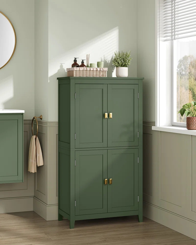 Arhavi 42.1" H Floor Storage Cabinet, Storage Unit, Freestanding Cabinet with 4 Doors