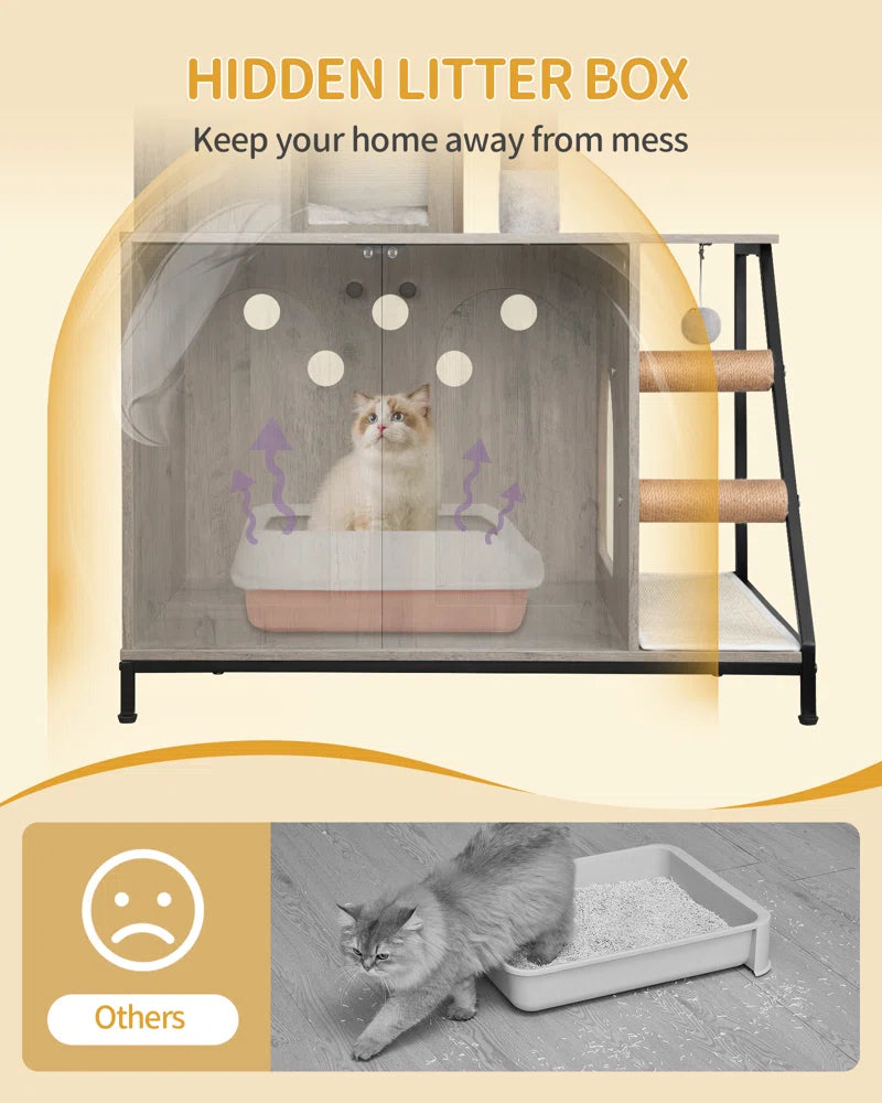 Drelynn Wood Litter Box Enclosure