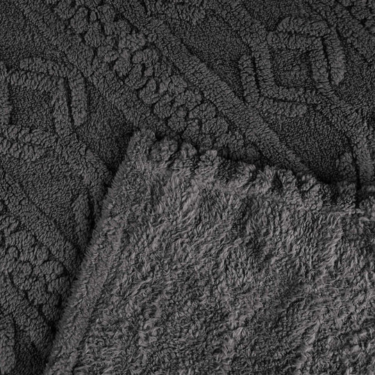 Arctic Boho Jacquard Plush Fluffy Fleece Blanket