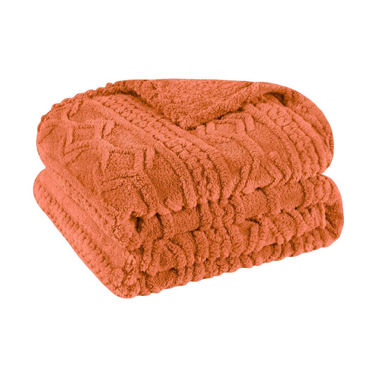 Arctic Boho Jacquard Plush Fluffy Fleece Blanket