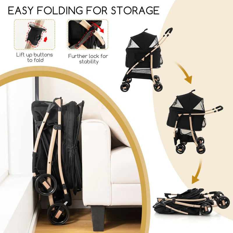 Petsite Foldable Pet Stroller