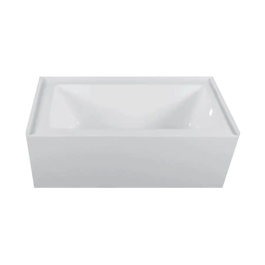 Acrylic-Fiberglass Soaking Bathtub, White. Alcove/Apron Front