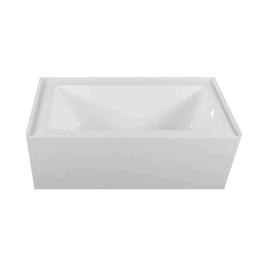Acrylic-Fiberglass Soaking Bathtub, White. Alcove/Apron Front