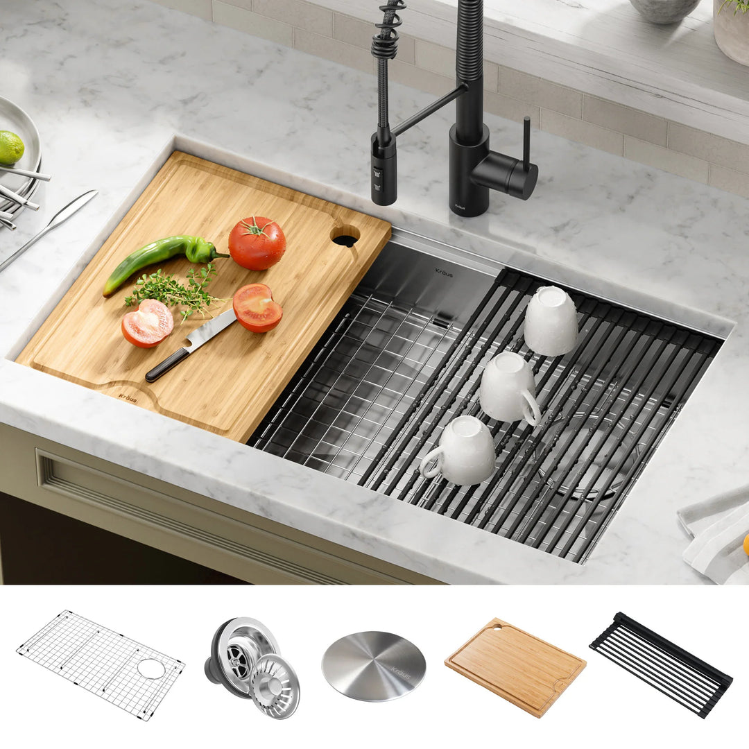 Kore Workstation Undermount Stainless Steel Kitchen Sink