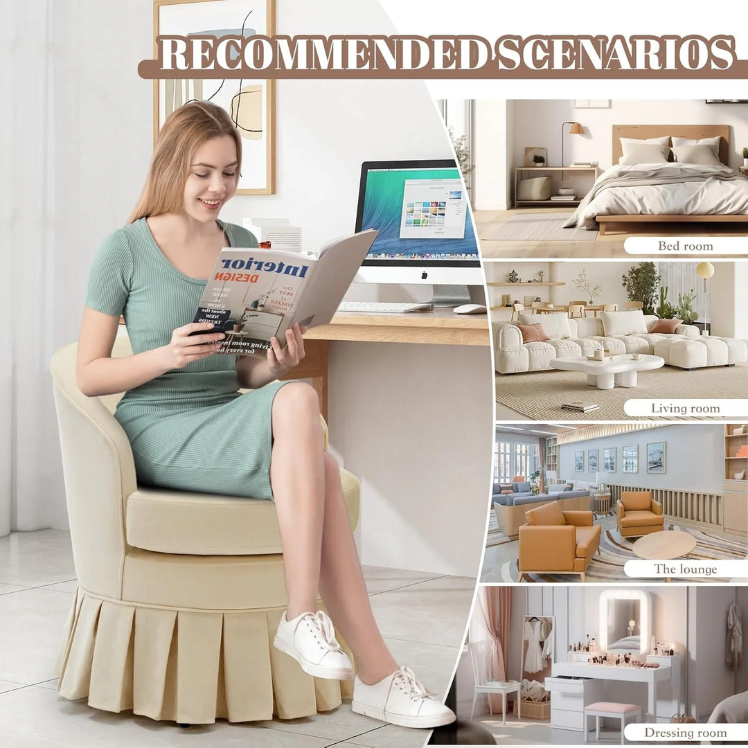 Mid-Century Armchair, Cozy Makeup Chair, Comfy Chair