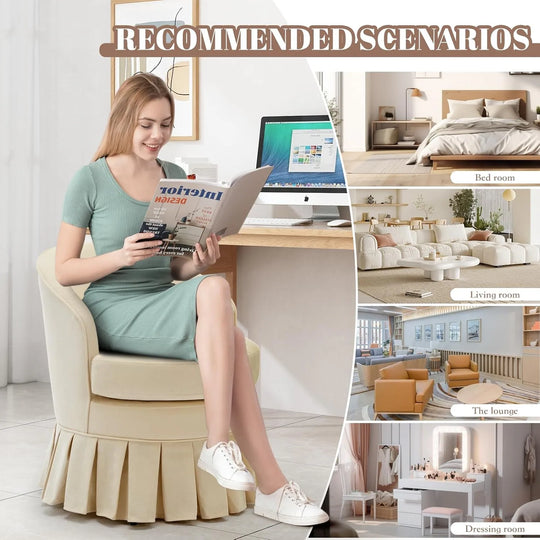 Mid-Century Armchair, Cozy Makeup Chair, Comfy Chair