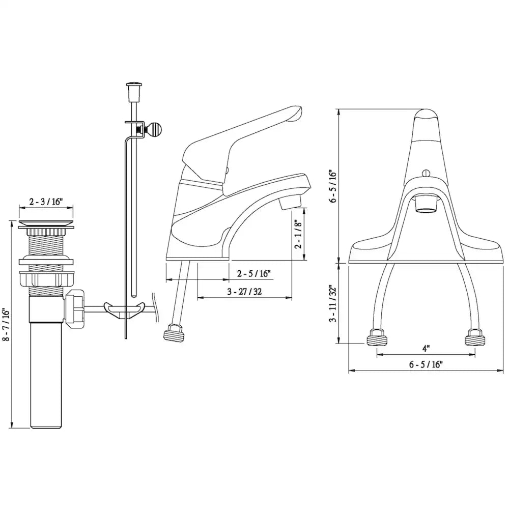 Classic Single Handle Centerset Lavatory Faucet with Pop-Up Drain Assembly