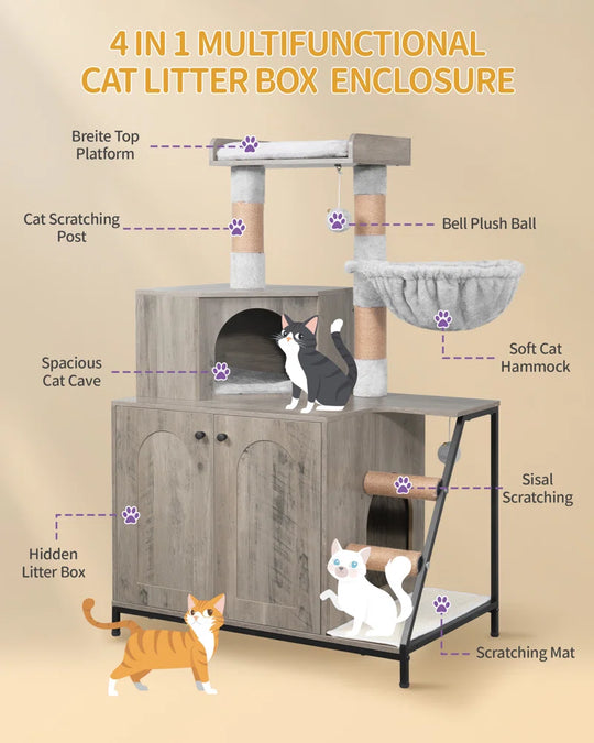 Drelynn Wood Litter Box Enclosure