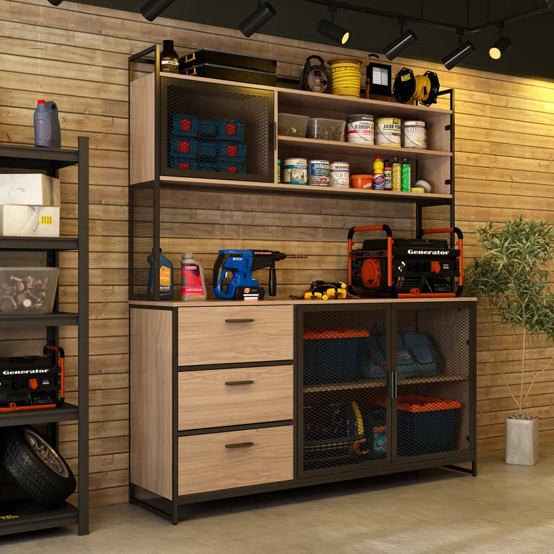 Heavy-Duty Garage Workbench with Ample Storage & Reinforced Countertop