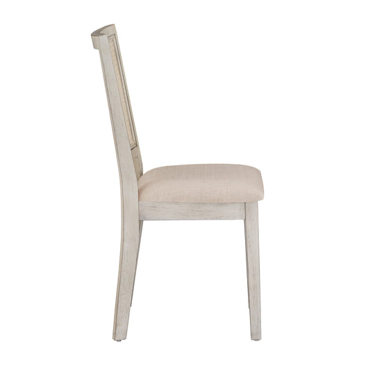Eleanor Beige Linen Rattan Dining Chairs (Set of 2) by  Classic