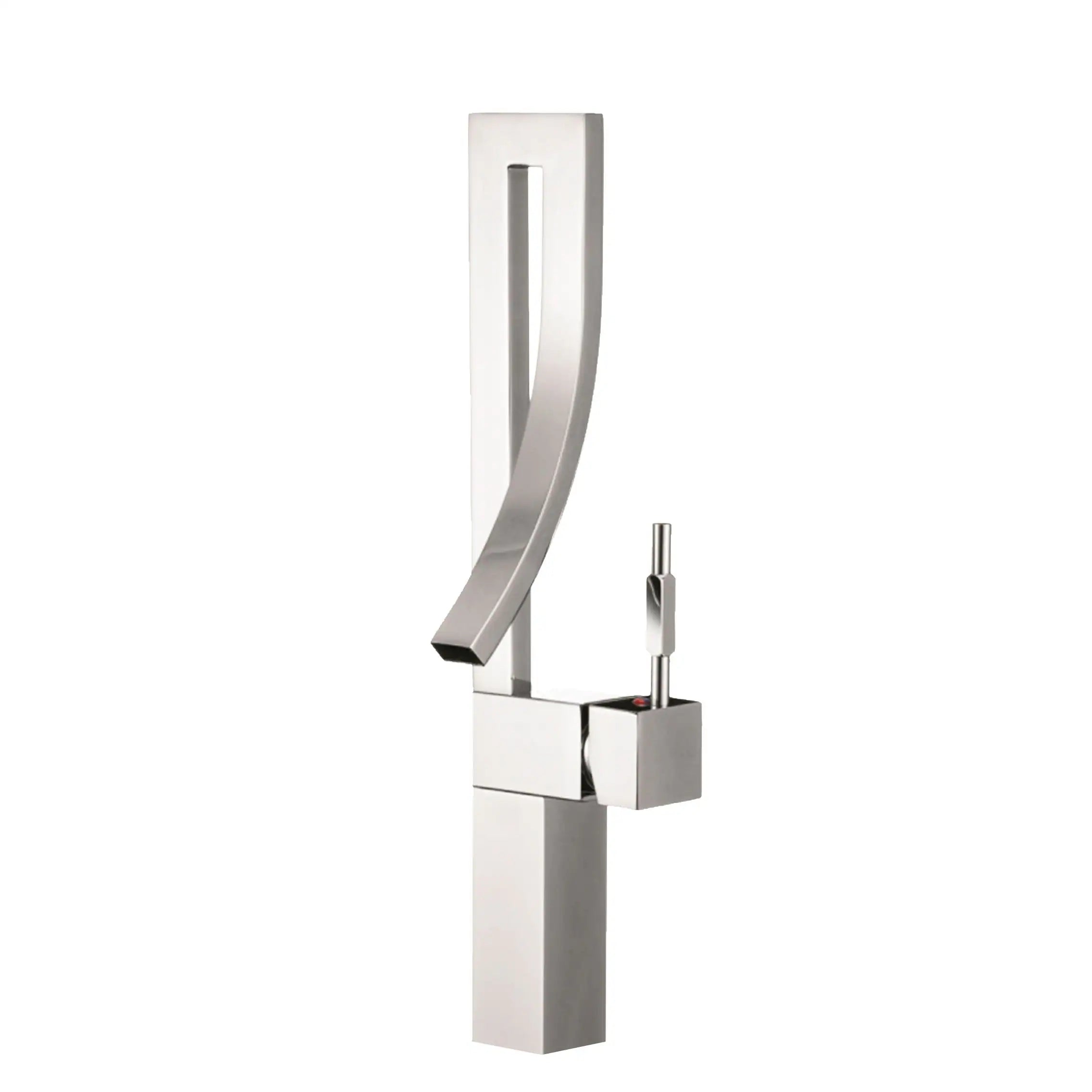 Single Handle Bathroom Faucet for Single Hole Brass Vessel Mixer Tap - Faucet Height: 17 1/2" Spout Height: 8"