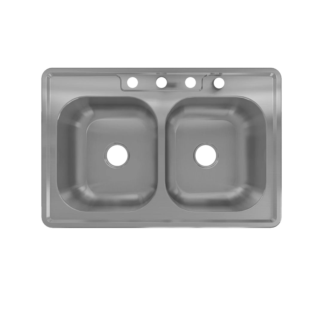 Drop in Double Bowl 304 Stainless Steel Kitchen Sink