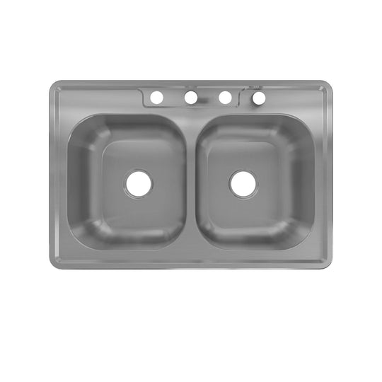 Drop in Double Bowl 304 Stainless Steel Kitchen Sink