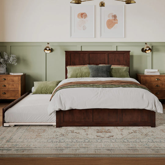 Madison Platform Bed with Matching Footboard & Trundle