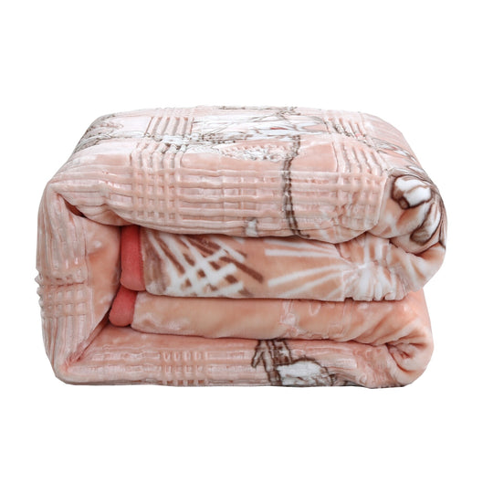 Empyrean Velvet 2 Ply Heavy Reversible Printed Raschel Blanket