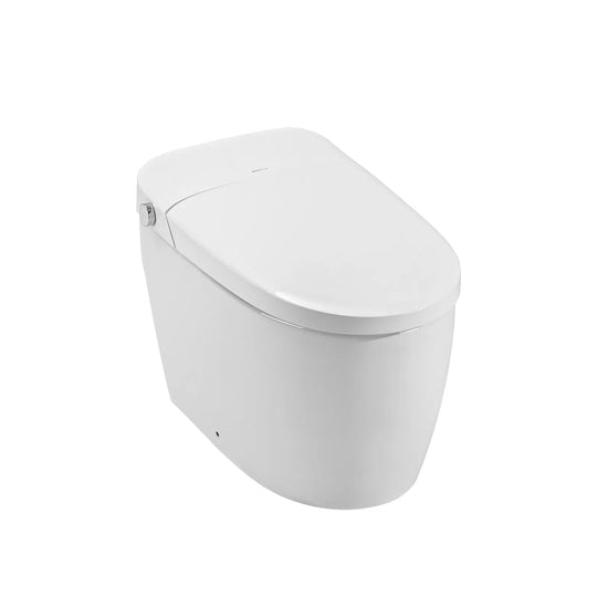 Smart Toilet Bidet Combo with Self-Cleaning Nozzle, Heated Seat, Night Light, Knob Control, Power Outage Flushing, Soft Close