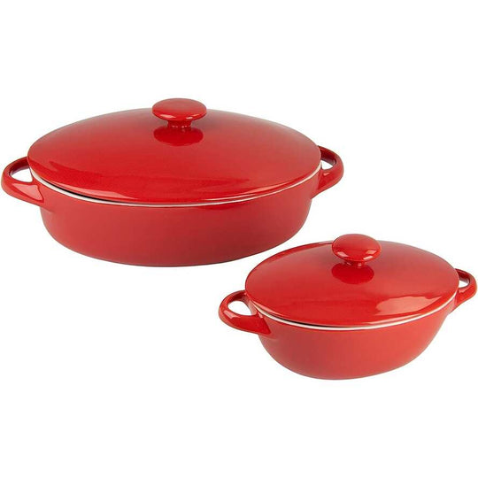 Sienna Covered Casserole 10" and 7" Bakeware Set