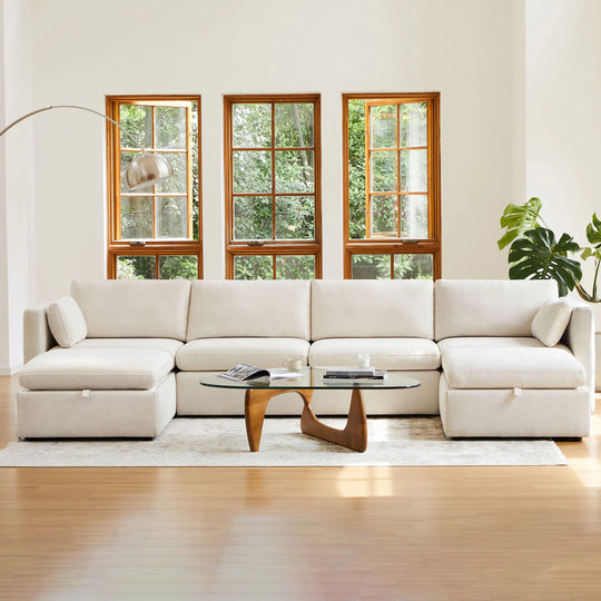 Mia Oversized Modular Sectional Fabric Sofa