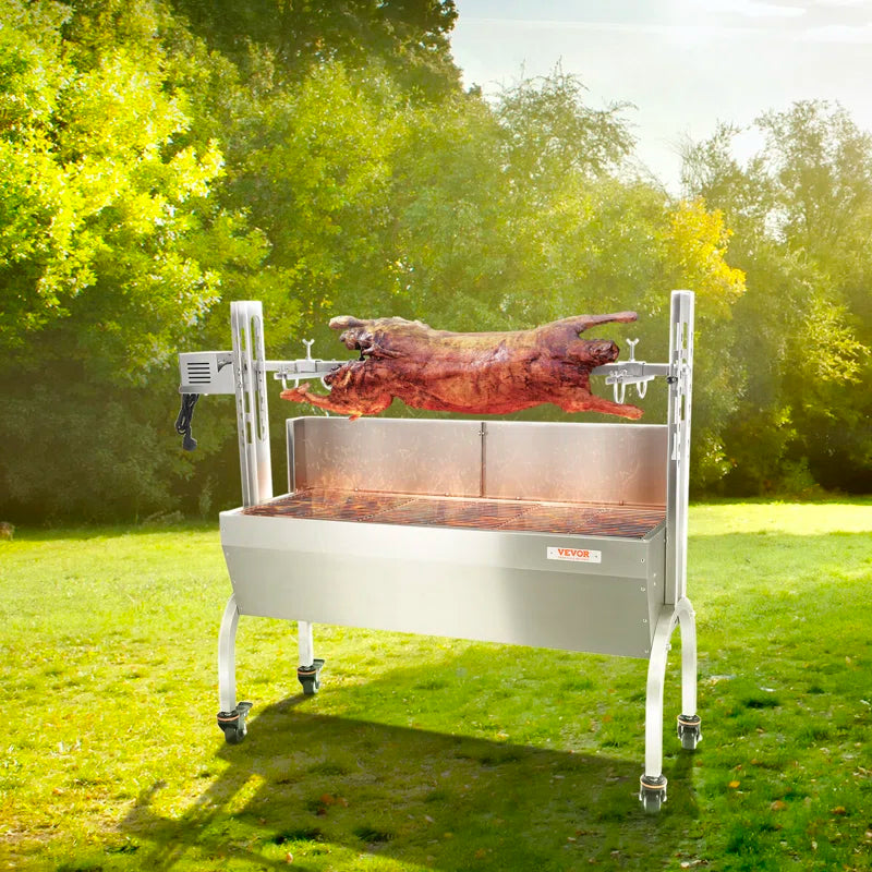 Single Burner Freestanding Wood Burning Gas Grill