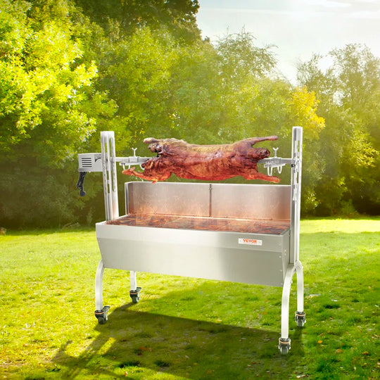 Single Burner Freestanding Wood Burning Gas Grill