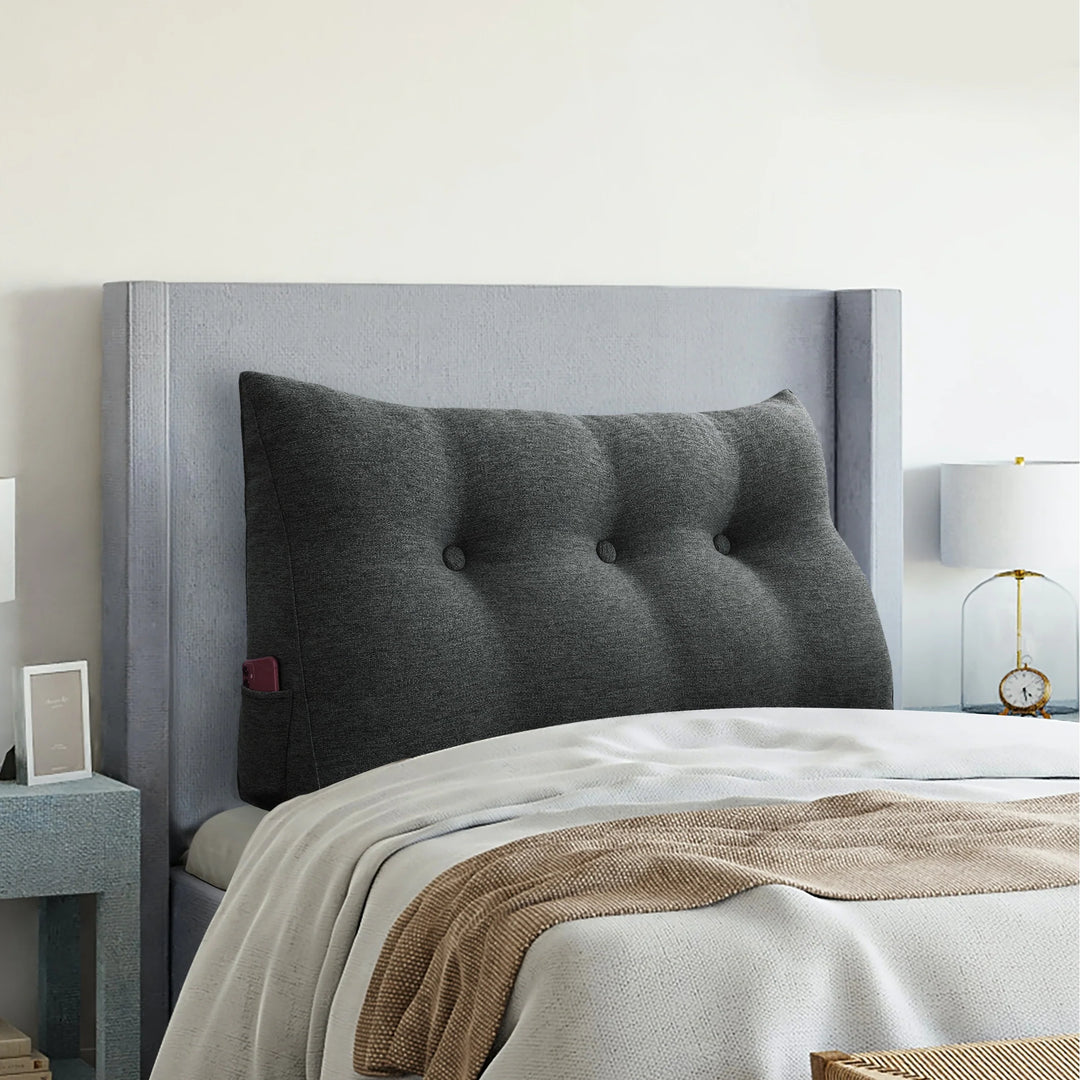 Bed Rest Wedge Reading Pillow Headboard Back Support Cushion
