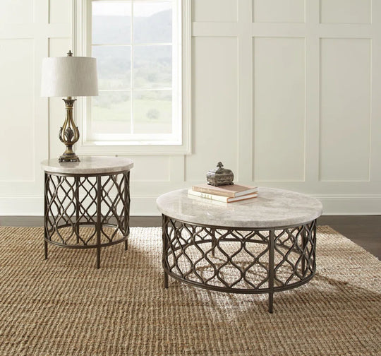 Akhilesh Marble Top Coffee Table