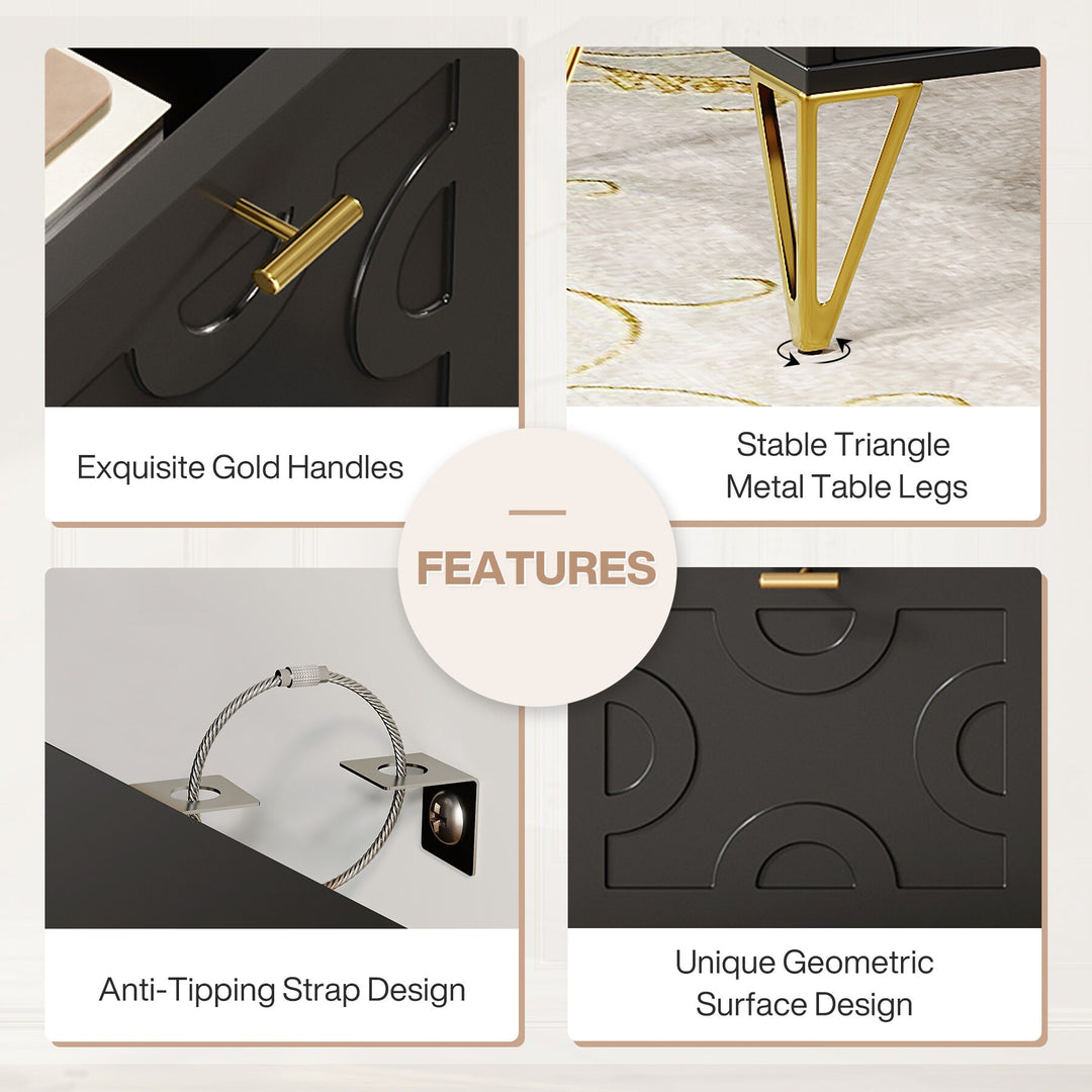 White Computer Desk with File Drawers, 59'' Modern Home Office Desk