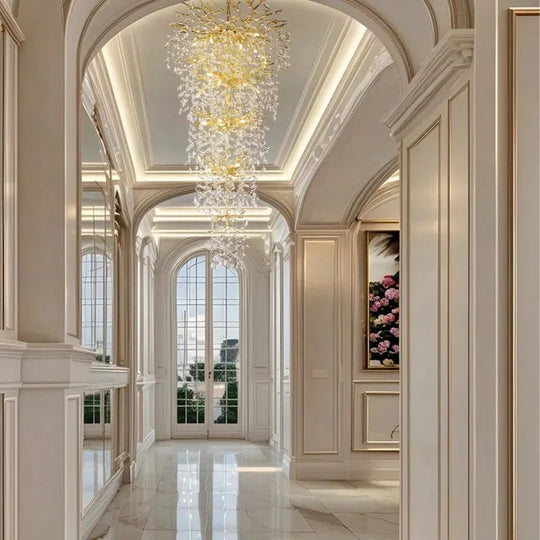 Crystal Dimmable LED Tiered Chandelier - 118In