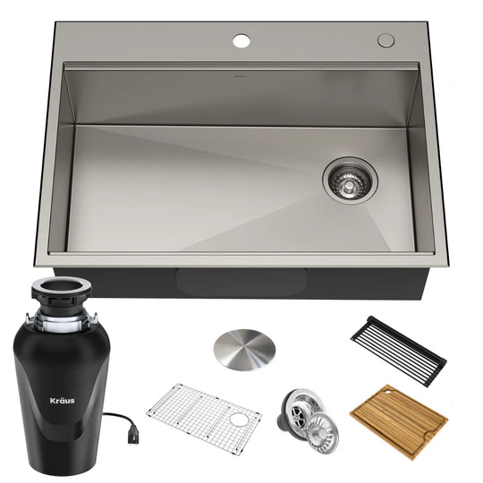 Kore Workstation Drop-In Stainless Steel Kitchen Sink